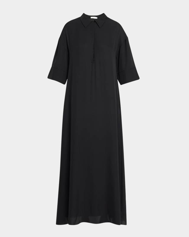 Eveline 3/4-Sleeve Maxi Shift Shirtdress